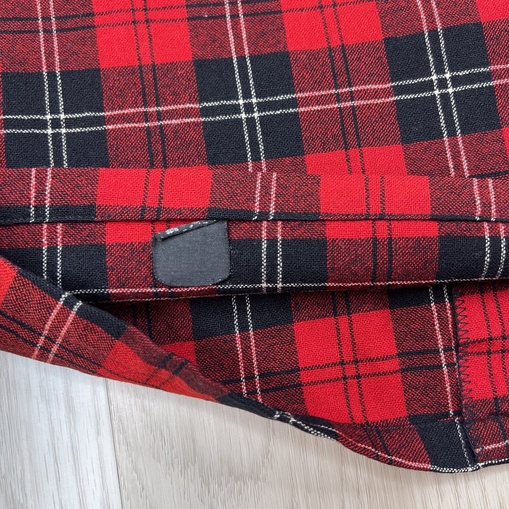 Pendleton Long Sleeve Button Up Wool Flannel Shirt Mens Size Medium Red Plaid - Picture 9 of 10